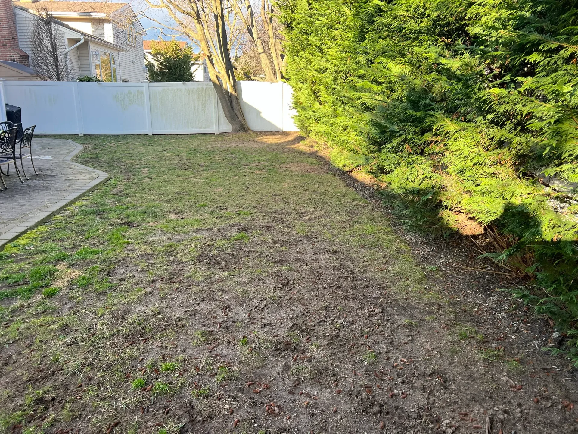 Bundy Artificial Turf in Bellmore, NY before installation