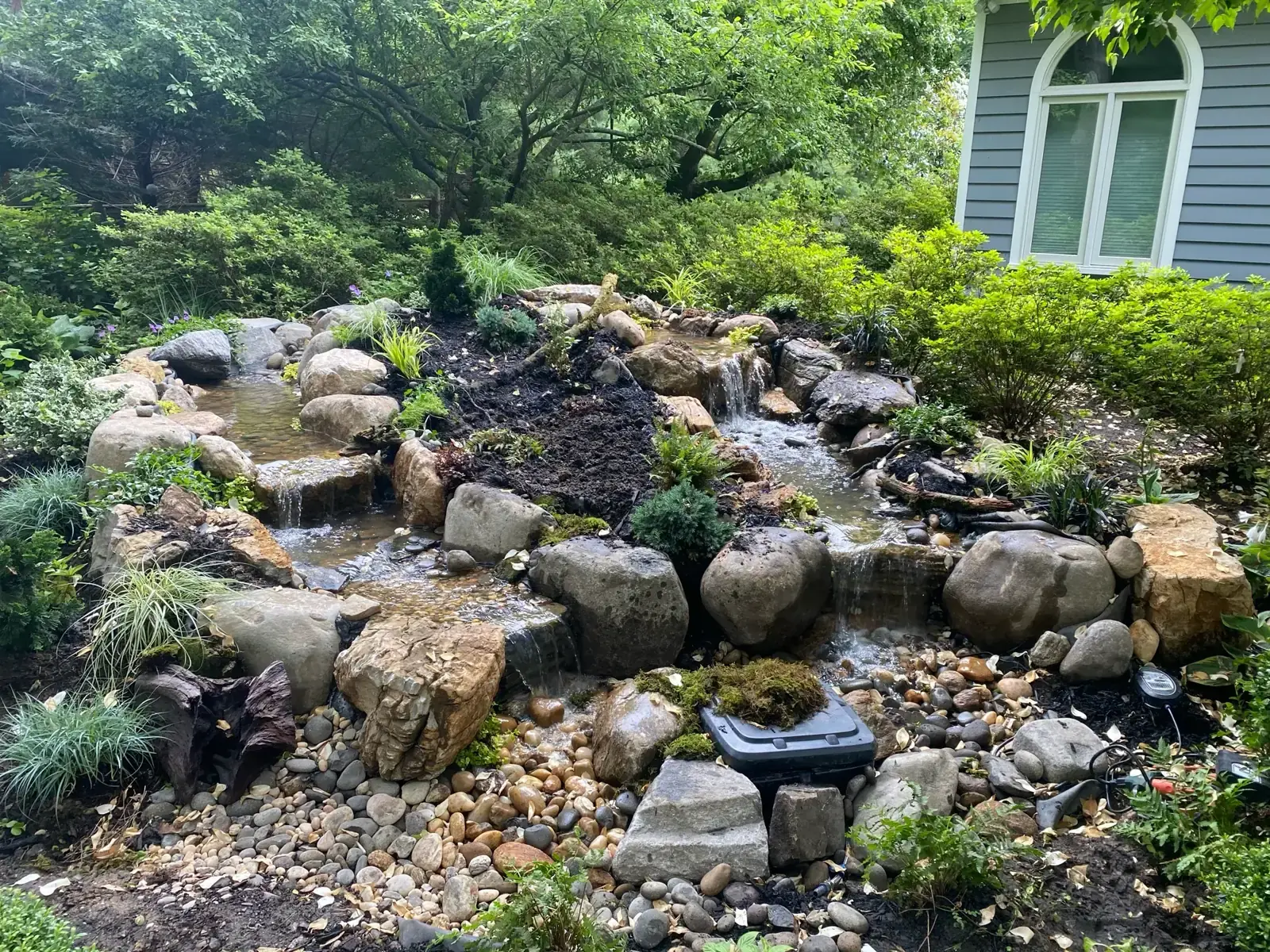 Stream run above the pond