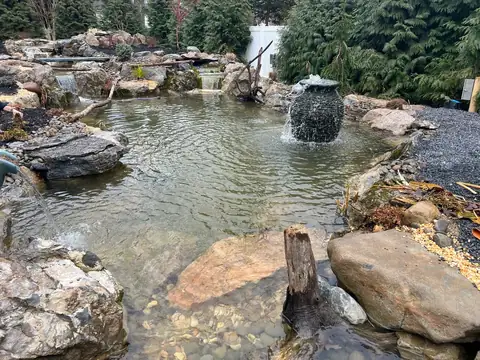 Russo water garden in Rockville Centre, completed project, by Scott Anderson Design.