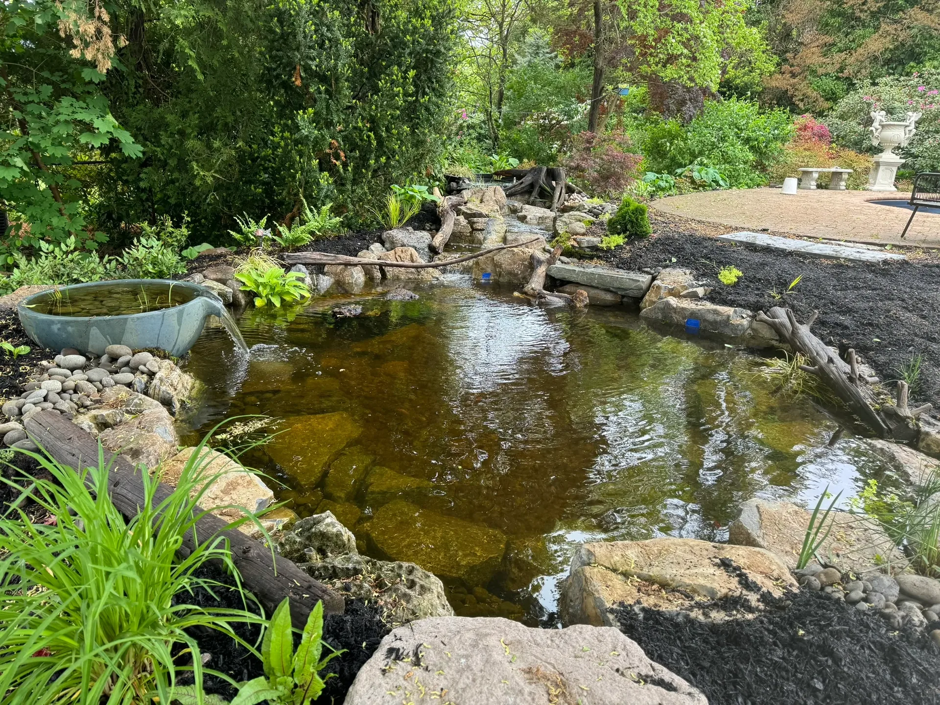 Romeo Naturalistic Pond in Northport, NY after construction