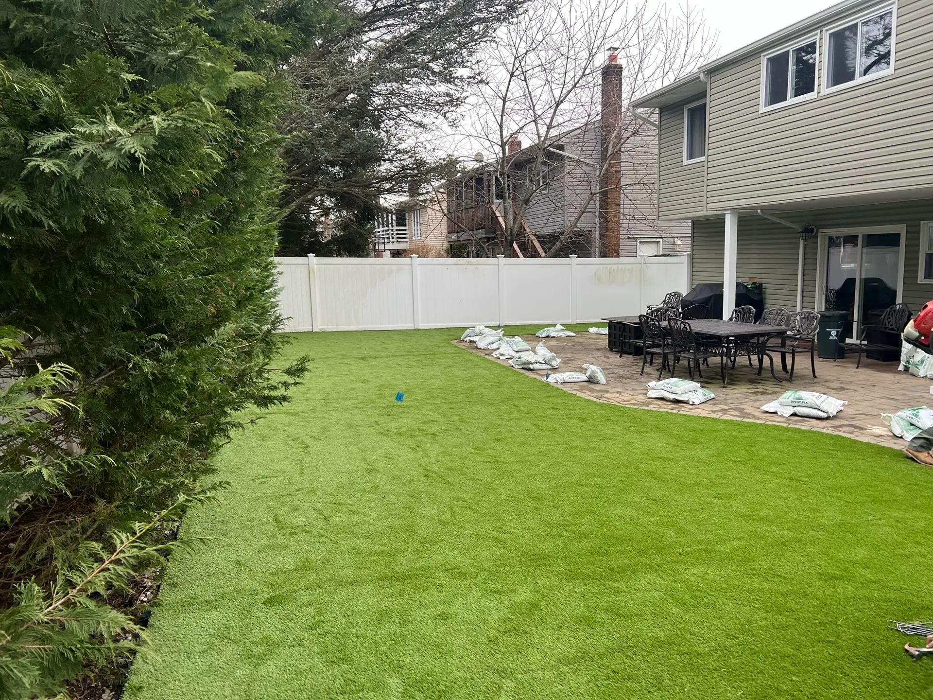 Bundy Artificial Turf in Bellmore, NY after installation