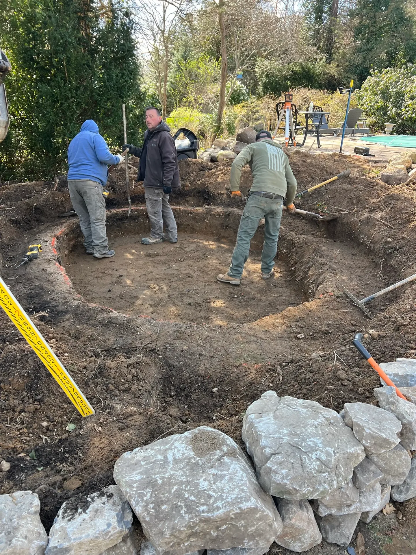Romeo Naturalistic Pond in Northport, NY before construction
