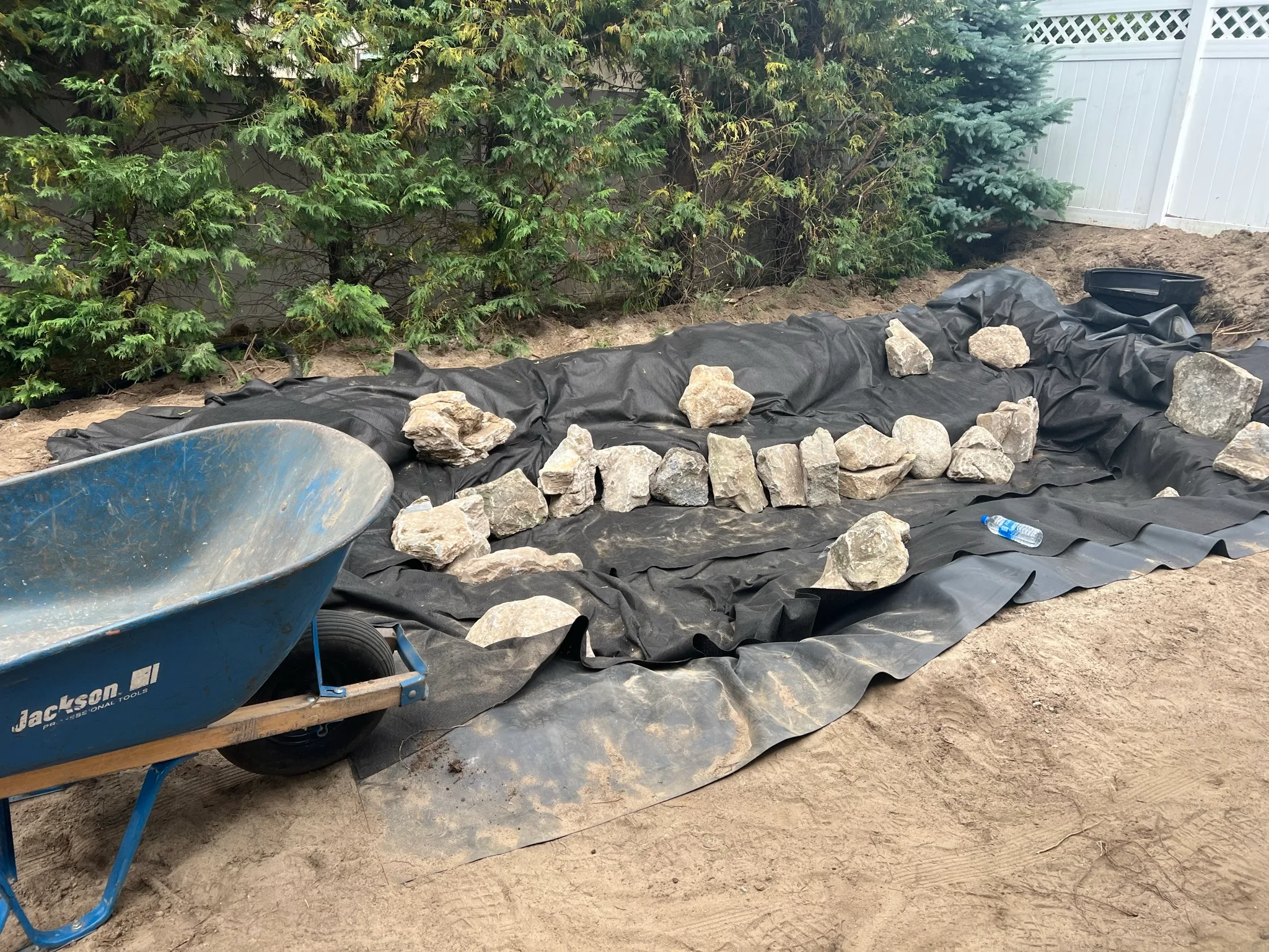 CS5 — liner and rock placement
